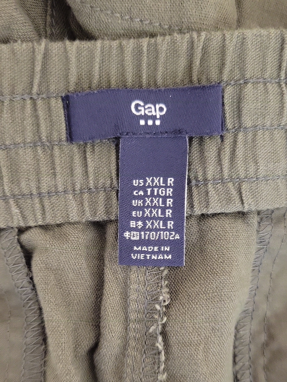 GAP Women’s Olive Drawstring Linen Bkend Shorts XXL Summer Lightweight Casual - Picture 3 of 6